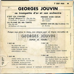 [Pochette de C’est a l’amore (Georges JOUVIN) - verso]