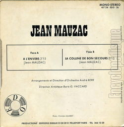 [Pochette de  l’envers (Jean MAUZAC) - verso]