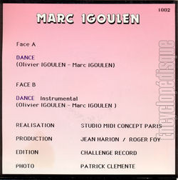 [Pochette de Dance (Marc IGOULEN) - verso]