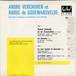 [Pochette de Quand j’entends un air d’accordon (Verchuren + Raoul) - verso]