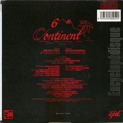 [Pochette de Dis-moi tout (6th CONTINENT (2)) - verso]