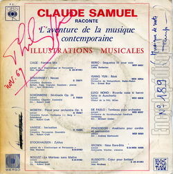 [Pochette de Claude Samuel raconte l’aventure de la musique contemporaine (DOCUMENT)]