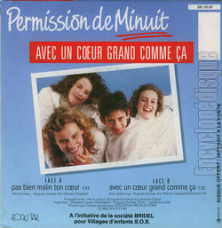 [Pochette de Pas bien malin ton cœur (PERMISSION DE MINUIT) - verso]