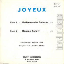 [Pochette de Mademoiselle Babette (JOYEUX) - verso]