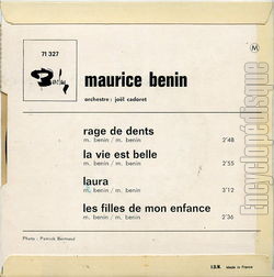 [Pochette de Rage de dents (Maurice BNIN) - verso]