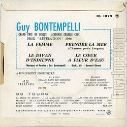 [Pochette de La femme (Guy BONTEMPELLI) - verso]