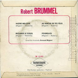 [Pochette de Notre mlodie (Robert BRUMMEL) - verso]