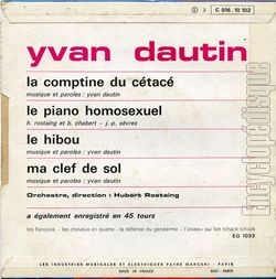 [Pochette de La comptine du ctac (Yvan DAUTIN) - verso]