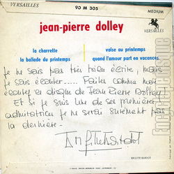 [Pochette de La charrette (Jean-Pierre DOLLEY) - verso]