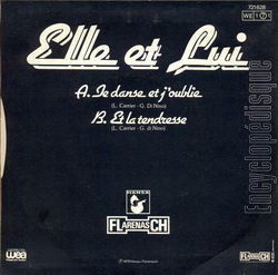 [Pochette de Je danse et j’oublie (ELLE ET LUI (2)) - verso]