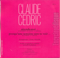 [Pochette de Attends-moi (Claude CDRIC) - verso]