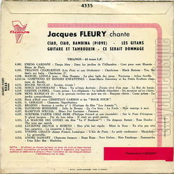 [Pochette de Ciao, ciao, bambina (Jacques FLEURY) - verso]