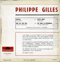 [Pochette de Voyage (Philippe GILLES) - verso]