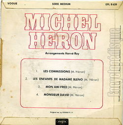 [Pochette de Les commissions (Michel HRON) - verso]