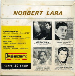 [Pochette de In memoriam, mon ami (Norbert LARA) - verso]