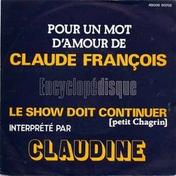 [Pochette de Pour un mot d’amour de Claude Franois (CLAUDINE)]