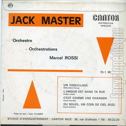 [Pochette de Un coquillage (Jack MASTER) - verso]