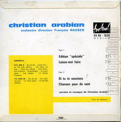 [Pochette de dition "spciale" (Christian ARABIAN) - verso]