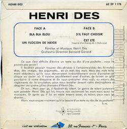 [Pochette de Bla bla blou (Henri DS) - verso]