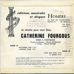 [Pochette de Je chante pour mon Dieu (Catherine FOURGOUS) - verso]