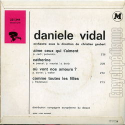 [Pochette de Aime ceux qui t’aiment (Danile VIDAL) - verso]