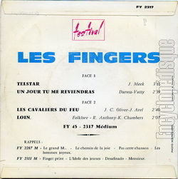 [Pochette de Telstar (Les FINGERS) - verso]