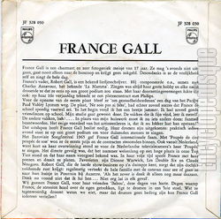 [Pochette de Succs de France (France GALL) - verso]