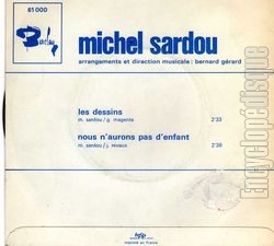 [Pochette de Les dessins (Michel SARDOU) - verso]