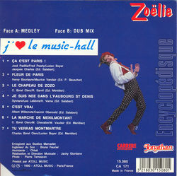 [Pochette de J’aime le music-hall (ZOLIE) - verso]