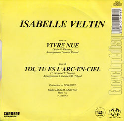 [Pochette de Vivre nue (Isabelle VELTIN) - verso]