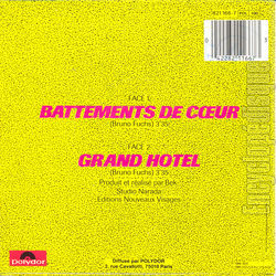 [Pochette de Battements de cœur (Bruno FOUX) - verso]