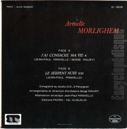 [Pochette de J’ai consacr ma vie (Armelle MORLIGHEM) - verso]