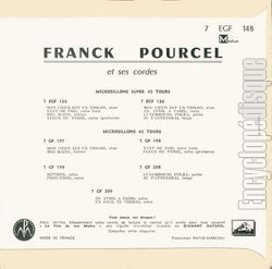 [Pochette de Merci Monsieur Schubert (Franck POURCEL) - verso]