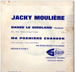 [Pochette de Danse le birdland (Jacky MOULIRE) - verso]