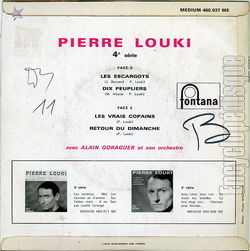 [Pochette de Les escargots (Pierre LOUKI) - verso]