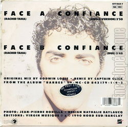 [Pochette de Confiance (Rachid TAHA) - verso]