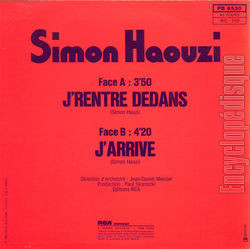 [Pochette de J’rentre dedans (Simon HAOUZI) - verso]