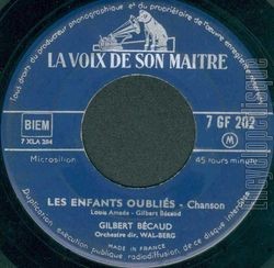 [Pochette de Les enfants oublis (Gilbert BCAUD)]