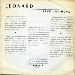 [Pochette de Lonardises (LONARD) - verso]