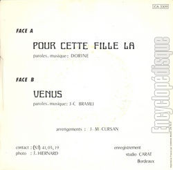 [Pochette de Pour cette fille-l (DORINE (2)) - verso]