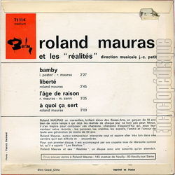 [Pochette de Bamby (Roland MAURAS) - verso]