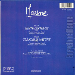 [Pochette de Sentimenteuse (MARINE) - verso]