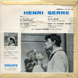 [Pochette de le tourbillon (Henri SERRE) - verso]