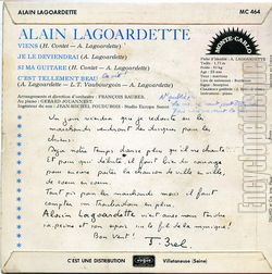 [Pochette de Viens (Alain LAGOARDETTE) - verso]