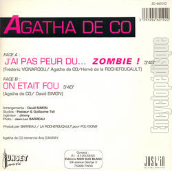 [Pochette de J’ai pas peur du… Zombie ! (Agatha de CO) - verso]