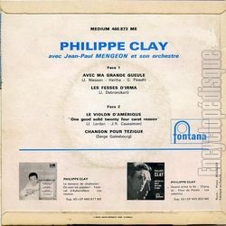 [Pochette de Avec ma grande gueule (Philippe CLAY) - verso]