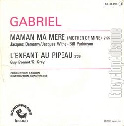 [Pochette de Maman, ma mre (GABRIEL) - verso]