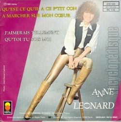 [Pochette de Qu’est-ce qu’il a ce p’tit con  marcher sur mon cœur (Anne LONARD) - verso]