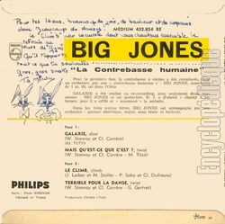 [Pochette de Terrible pour la danse - La contrebasse humaine (BIG JONES) - verso]