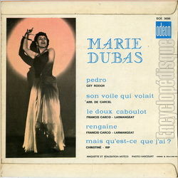 [Pochette de Pedro (Marie DUBAS) - verso]